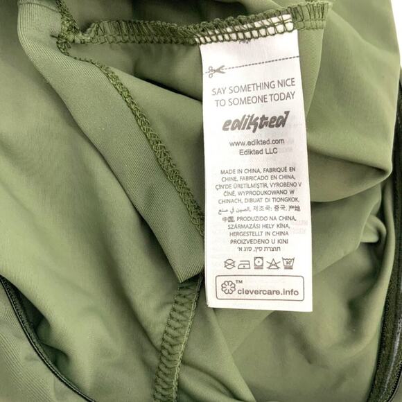 Edikted Brea Foldover Off the Shoulder Long Sleeve Crop Top Size XS NWOT $39 MSP - Picture 5 of 9